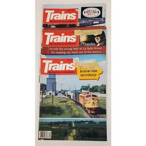 Trains Magazine 1986 Issues March April June Lot | Rock Island 4151, Steam 4-8-4